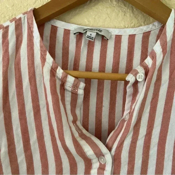 Madewell striped peplum top size small - Picture 3 of 5
